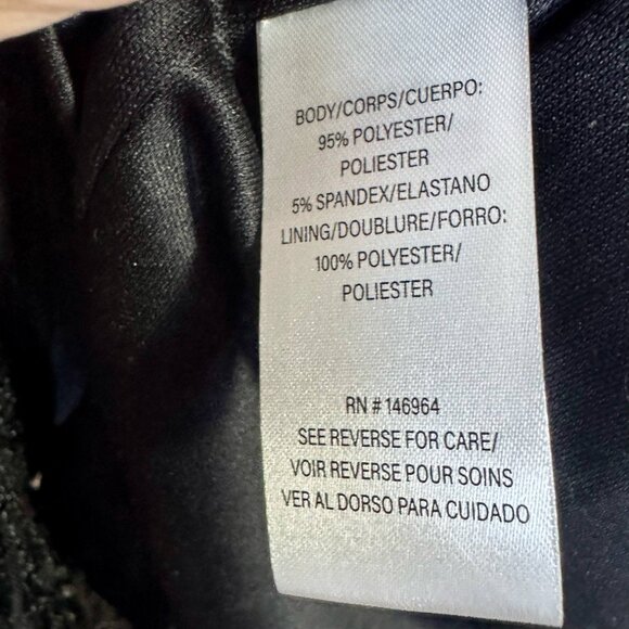 Maia Black Long Sleeve Sequin Shift Dress | Size 8 Y2K - Picture 4 of 4